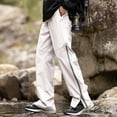 thumbnail image 4 of Men'S Hiking Cargo Pants Water Resistant Quick Dry Lightweight Fishing Camping Travel Outdoor Pants With Side Zipper, 4 of 7