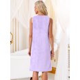 thumbnail image 4 of DARING DIVA Women's Shower Wrap Wearable Towels Bathrobe Cover Up Spa Robe M Purple, 4 of 7
