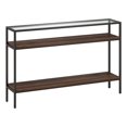 thumbnail image 1 of Henn&Hart 47.63"W Metal/Glass Console Table in Blackened Bronze/Walnut, 1 of 9