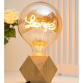 thumbnail image 3 of Ampoule LED E27 Filament G125 LOVE-3W-E27-220V-Ampoule Simple Ambre, 3 of 5