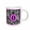 White, variant on 3drose, Monogram with O Initial Zebra Print Hot Pink, 15oz Mug