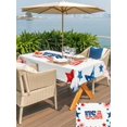 thumbnail image 5 of Outdoor Tablecloth with Umbrella Hole for Patio/Picnic/Party/Camping, American Map Waterproof Table Cloth Rectangle Table Cover Washable, Patriotic 250 Freedom Independence Day (54"x 80"), 5 of 9
