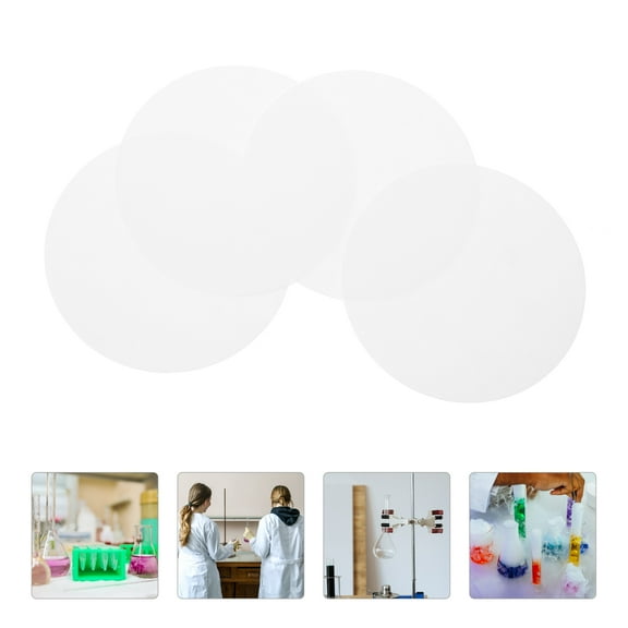 Phenofice 100pcs Round Paper Filters for Laboratory White Cotton Fibre Simple Design