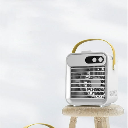 

Portable Fan 3 Speed Evaporative Cooler. USB Desk Fan Conditioner Fan With Phone Vanity Mirror For Home Office