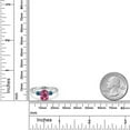 thumbnail image 6 of Gem Stone King 14K White Gold Pink Mystic Topaz and London Blue Topaz Engagement Ring for Women | 1.56 Cttw | Oval 8X6MM | Gemstone November Birthstone | Size 5, 6 of 6