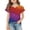 #A11-Dark Purple, variant on Girls Tee Shirts 7-16 Crewneck Double Layer Ruffle Short Sleeve Glitter Sequin Graphic Tee Tops Girls Summer Trendy Cotton Toddler Girls T-Shirts Cute Girls Blouse