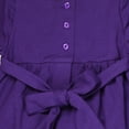 thumbnail image 5 of Toddlers and Girls (2-7/8) Princess Dairy Ruffled High-Low Soft French Terry Knit Cotton Dress in Purple 6, 5 of 8