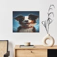 thumbnail image 6 of Gukieu Playful Smile Cute Dog Print Canvas Decorative Hanging Painting, Waterproof Art Wall Decoration with Frame, Suitable for Living Room, Bedroom, 6 of 6