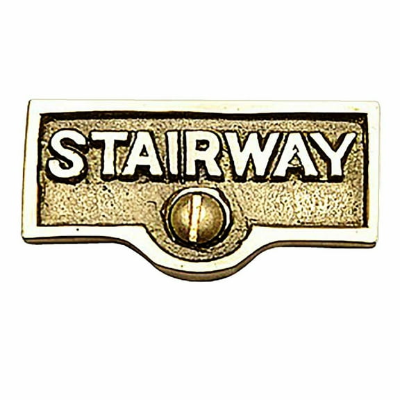 Switch Plate Tags STAIRWAY Name Signs Label Lacquered Brass Traditional Engraved Wall Light Switch Cover Labels | Renovators Supply