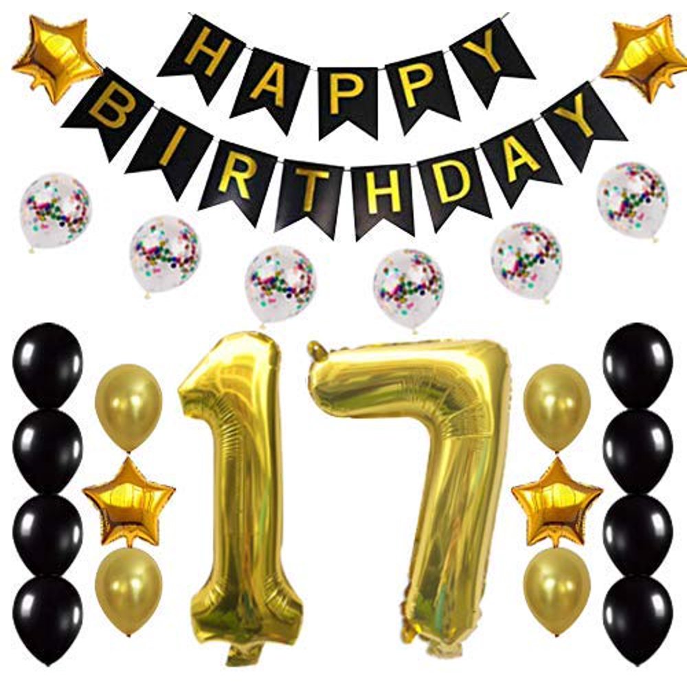 17th Birthday Decorations Party Supplies Happy 17th Birthday Confetti ...