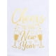 thumbnail image 4 of Camiseta informal de algodón elástico negro para mujer, con estampado "Brindemos por el Año Nuevo", cuello redondo, manga corta, ideal para primavera/verano/otoño., 4 of 6