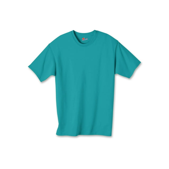 Hanes T-Shirt en Coton Sans Étiquette Authentique pour Enfants, TP, Sarcelle