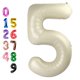 thumbnail image 1 of Globo Número 5 Enyeopd 40" Crema para Decoración de Cumpleaños, 1 of 6