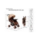 thumbnail image 5 of The Baby Shop Carriola Reversible Beige C/ Charola 3 Reclinado Toldo Plegable, 5 of 5