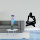 thumbnail image 2 of Figura de geisha japonesa abstracta, adorno de resina, estatua coleccionable con diseño hueco pintado a mano, ideal para dormitorio, sala de estar u o, 2 of 8
