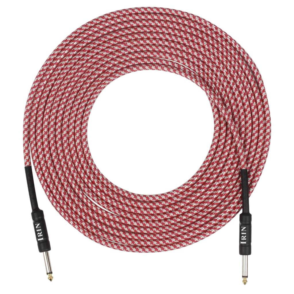 LeeQinersw 6m Instrument Cable 1/4inch Amp Cord for Electric Guitar Bass Parts Pink