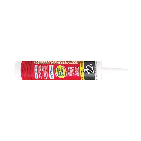 Bilot 18510 12 Pack 10.1 oz. Kwik Seal Plus Premium Kitchen and Bath Adhesive Sealant, White