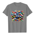 thumbnail image 5 of DORKASM Usa Soccer Cup Soccer Jersey 2026 for Women Short Sleeve Y2k Lounge Shirt Crew Neck Casual Country Name Print 2026 Tops Spain Brazil Argentina France Germany Portugal Light Gray S, 5 of 6