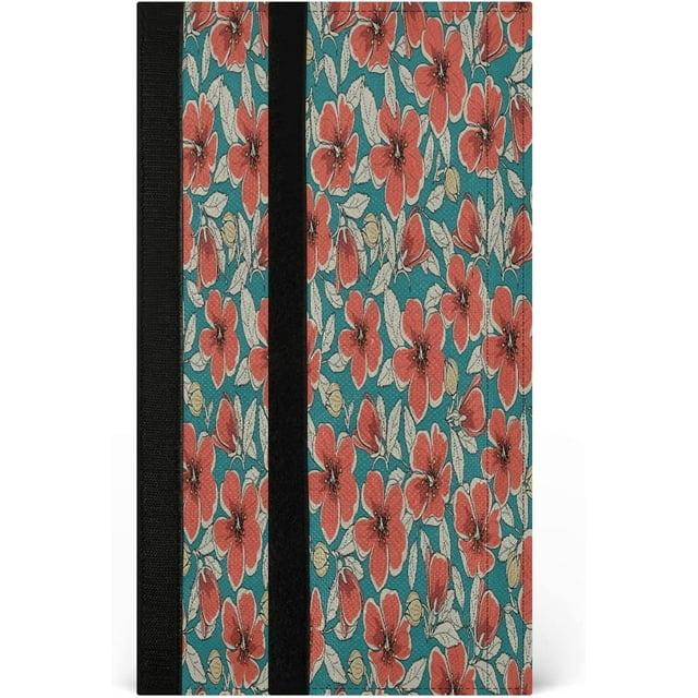 xigua Ensemble de 2 Couvre-Poignées de Porte de Réfrigérateur Lavables Réutilisables Poignées d'Appareils de Cuisine Déco Propre Protecteur Antidérapant Lave-Vaisselle Réfrigérateur - Fleurs Vintage Rouges