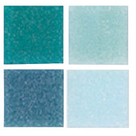 - Mosaic Mercantile Authentic Glass Mosaic Tiles, 3/8 Inch, Blue Colors, 1 Pound Bag