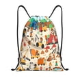 thumbnail image 1 of Bingfone construction road work landscape Drawstrings Backpacks Bags for Men Women Gym Drawstrings Bag-Small, 1 of 6