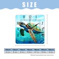 thumbnail image 2 of 14 Inch Wall Clock Battery Operated Square Clock Decorative for Office, Kitchen, Outdoor, Living Room，Watercolor Blue Turtle Beautiful Drawing, 2 of 4