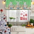 thumbnail image 5 of 2 Pack Valances for Window, Green Easter Short Curtains for Kitchen Bedroom Living Room, Spring Bunny Eggs Tulip Flowers Butterfly Rod Pocket Small Window Treatment Valance Drapes 42 x 12 Inch, 5 of 8