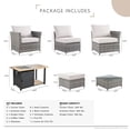 thumbnail image 5 of XIZZI 13 PCS Outdoor Wicker Patio Set Furniture Conversation Set with Fire Pit Table,Beige, 5 of 11