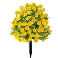 thumbnail image 2 of QAZbgdl Artificial Daisy & Lavender Ground Flowers | Outdoor Decorative Potted Fake Chrysanthemum Bouquet | Yellow Plastic | 55cm Tall | 1-Pack, 2 of 9
