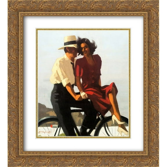 Lazy Hazy Days 2x Matted 20x24 Gold Ornate Framed Art Print by Jack Vettriano