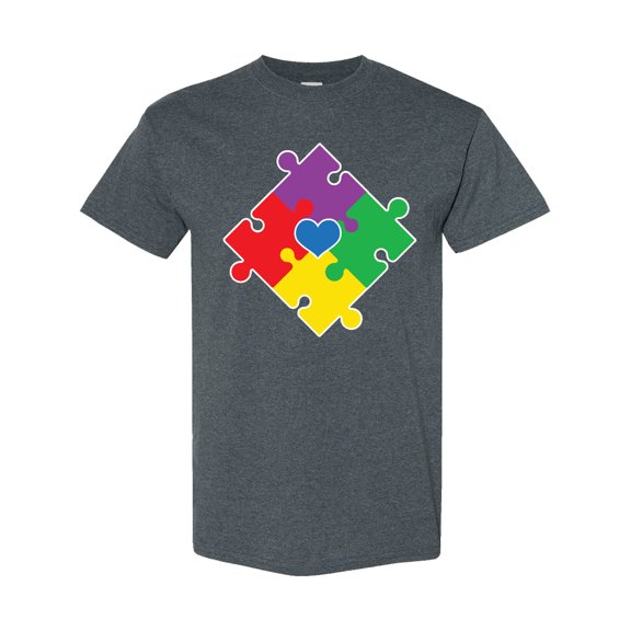 Inktastic Autism Awareness Month Puzzle T-Shirt
