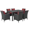 thumbnail image 2 of Modway Sojourn 7 Piece Outdoor Patio Sunbrella® Dining Set, Multiple Colors, 2 of 6