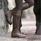 thumbnail image 1 of Botas de montar de vaquero a la moda para mujer, zapatos informales cálidos de tacón medio, botas de tubo medio Wmkox8yii sdhk170, 1 of 4