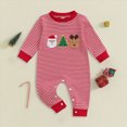 thumbnail image 2 of CAUYDY My First Christmas Baby Boy Girl Outfit Newborn Santa Claus Clothes Long Sleeve Romper Jumpsuit Fall Winter Clothes(L101-Red,12-18 M), 2 of 5