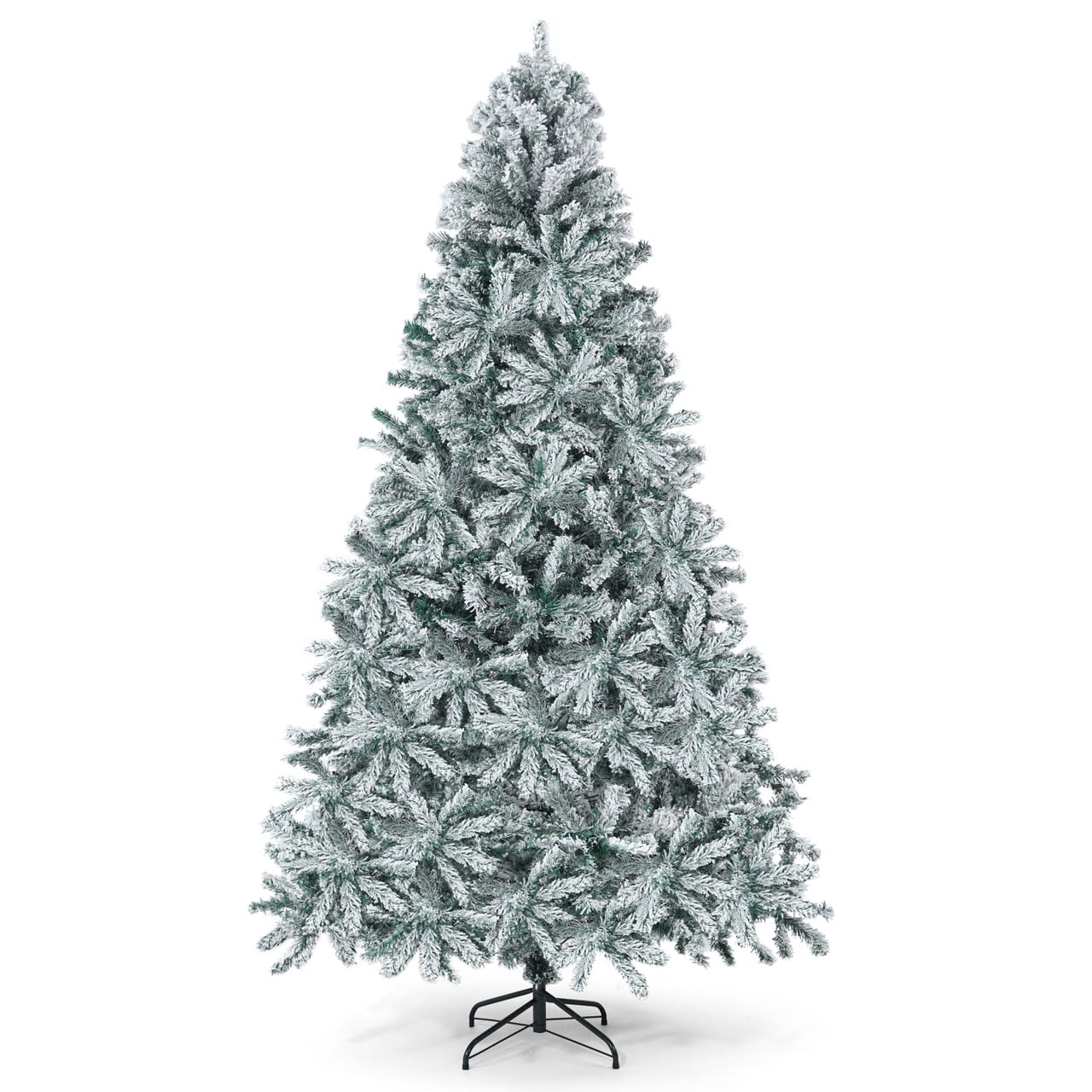 CAPHAUS 7.5 Feet Premium PreHinged Snow Flocked North Valley Spruce
