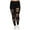 Black, variant on DVKOVI Women's Plus Size High Waist Ripped Leggings Yoga Active Pants Black XL