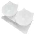 thumbnail image 4 of Cuenco Doble Inclinado De 15 Grados, Cuenco Doble Elevado Para Gatos Para Alimentos Y Agua, Divertido Cuenco Para Mascotas Para Gatitos Adultos, Cuenco De Plástico, 4 of 7