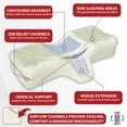 thumbnail image 3 of Therapeutica Cervical Orthopedic Foam Sleeping Pillow; For Neck, Shoulder, and Back Pain Relief; Helps Spinal Alignment; Back and Side Sleeping, Firm - Large, 3 of 9