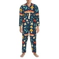 thumbnail image 4 of Bingfone Men'S Pajama Set 2 Piece Loungewear Pjs, Long Sleeve With Pajama Pants-Colorful Mushrooms, 4 of 9
