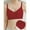 Red, variant on Wireless Everyday Bras for Women Plus Size Seamless Full Coverages Soft Breathable No Underwire Underwear Black M