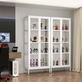 thumbnail image 5 of Polup 66''H Vertical Display Cabinet with 4-Tier Curio and Glass Doors Storage Space Office, 5 of 7