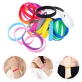 thumbnail image 3 of 24 pulseras de silicona: pulseras de goma suaves y cómodas para fiestas, multicolor, reutilizables y fáciles de limpiar, para niños y adultos, para actividades al aire libre y conciertos., 3 of 7