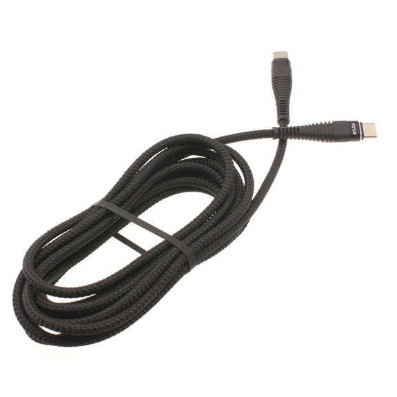 6ft PD Cable Type-C to USB-C Charger Cord Power Wire Sync Braided Fast G4J for Motorola Moto Z2 Play,Z Play Droid,Force,Droid,X4, Revvlry Plus, Edge Plus, G7,Power,Play,G6,G Stylus