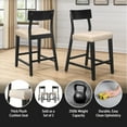 thumbnail image 6 of Hillsdale Furniture Knolle Park Wood Counter Height Stool, Set of 2, Black, 6 of 14