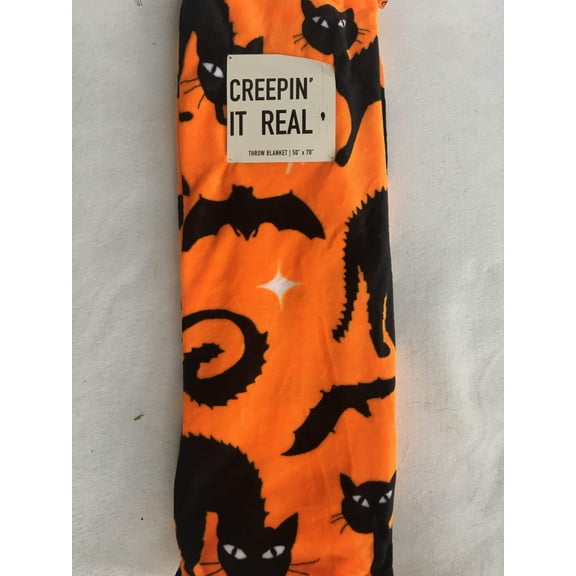 Halloween “Creepin It Real” Blanket Throw
