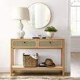 thumbnail image 3 of Chaucer Wood Entryway Console Table in Oak, 3 of 10