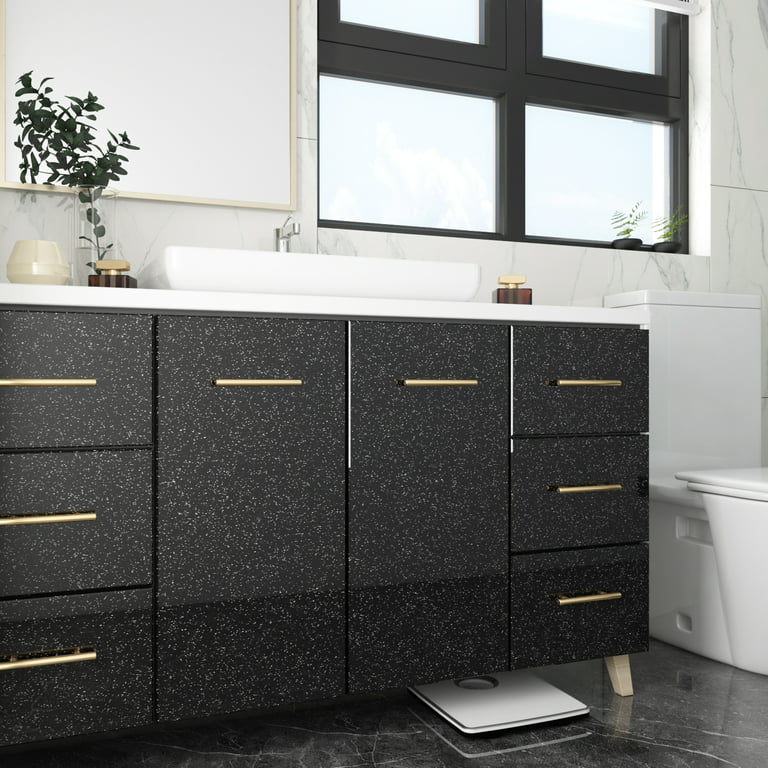 Livelynine Textured Black and Gold Wallpaper Peel and Stick Black and Gold  Contact Paper for Cabinets Countertops Desk Covering Waterproof Renter
