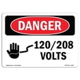 thumbnail image 1 of SignMission OS-DS-A-1218-L-1004 12 x 18 Po Signe de Danger OSHA - 120 208V, 1 of 1