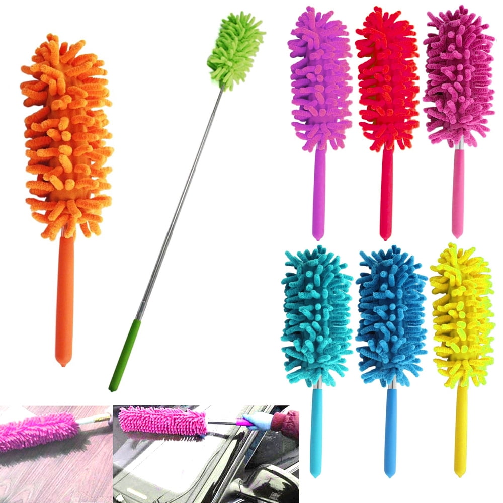 Extendable Microfibre Duster Brush Telescopic Handle Cleaning Home Dust Dirt 