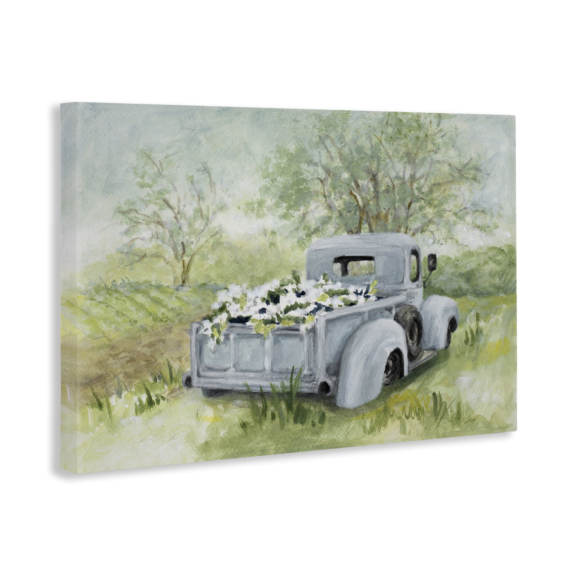 Stupell Industries Vintage Blue Truck Flower Sale Canvas Wall Art, design by Lanie Loreth